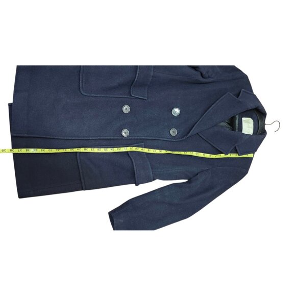 FLEURETTE DOUBLE BREASTED WOOL /Cashmere A-LINE MIDNIGHT LONG JACKET COAT sz 8 - Picture 12 of 16